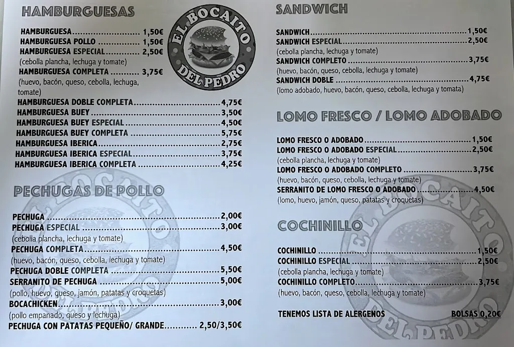 Menu_El bocaito del pedro_Isla Cristina_image_2