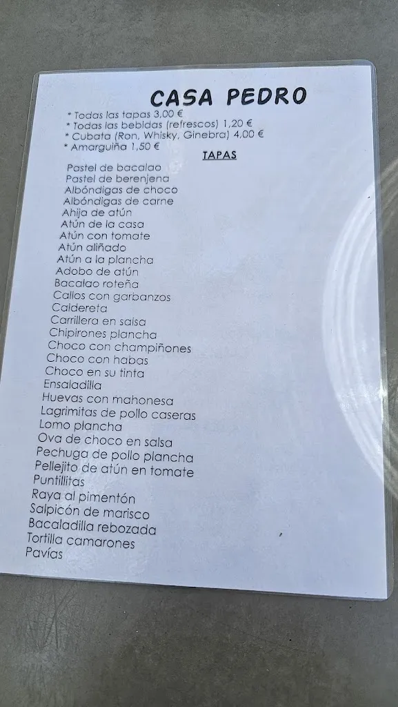 Menu_Casa Pedro_Isla Cristina_image_1