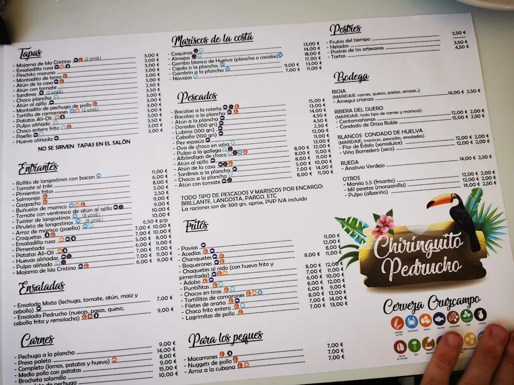 Menu_Chiringuito Pedrucho_Isla Cristina_image_1