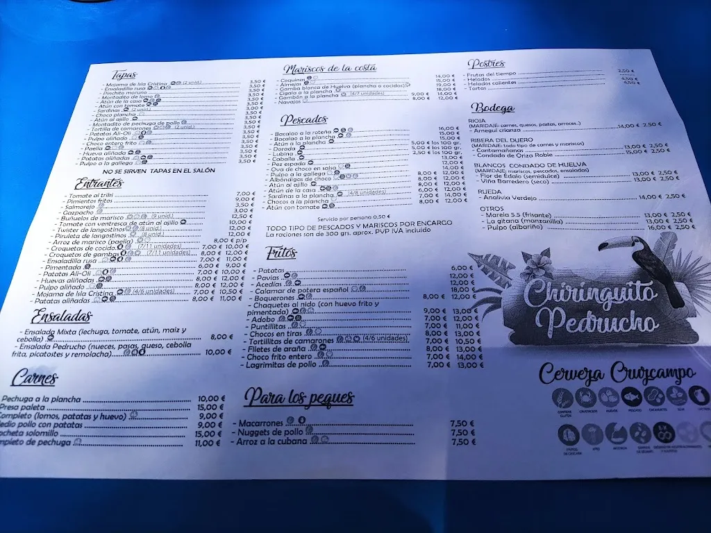 Menu_Chiringuito Pedrucho_Isla Cristina_image_2