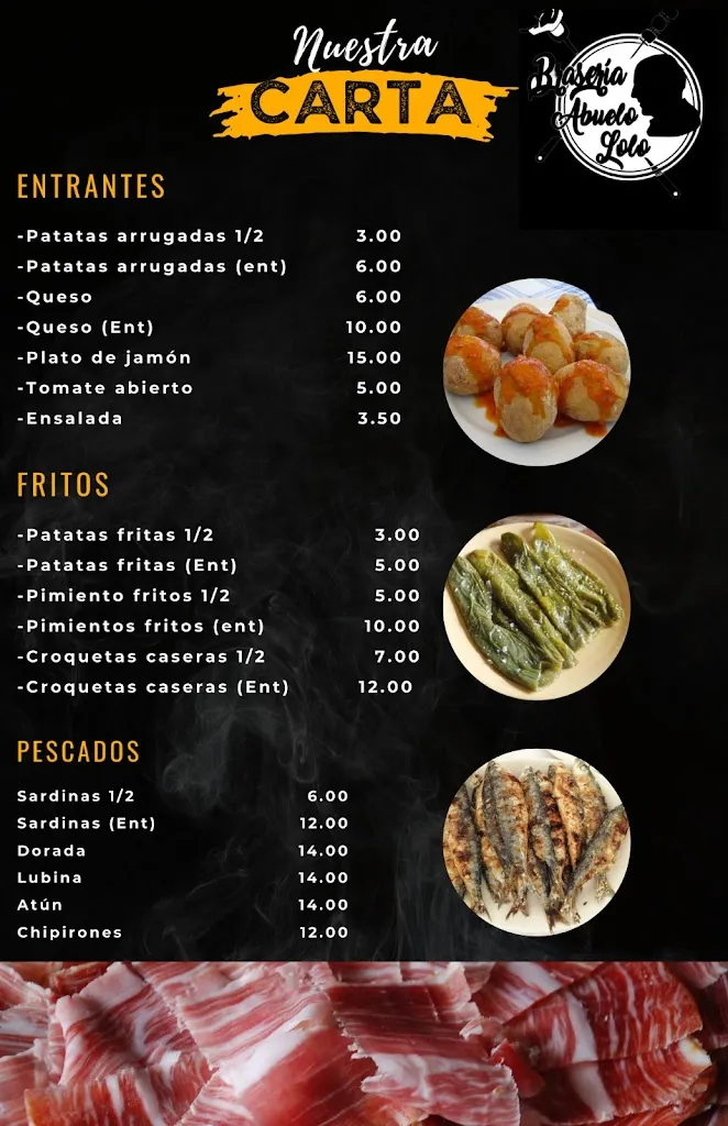 Menu_Braseria abuelo lolo_Isla Cristina_immagine_1