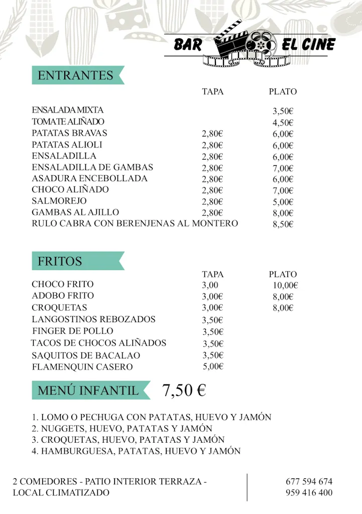 Menu_Bar El Cine_Rociana del Condado_immagine_2