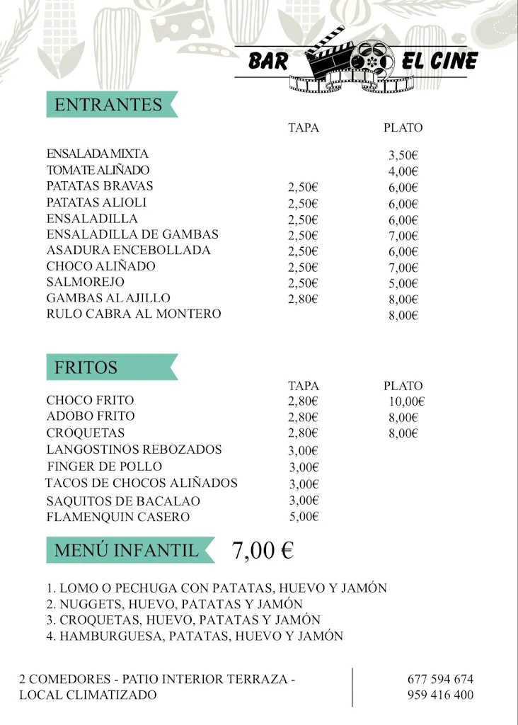 Menu_Bar El Cine_Rociana del Condado_immagine_3