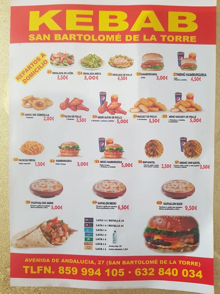 Menu_Kebab san bartolomé de la torre_San Bartolomé de la Torre_image_2