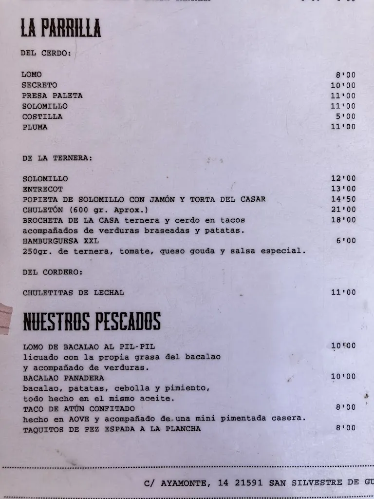 Menu_Brasería Tropezón_San Silvestre de Guzmán_immagine_3