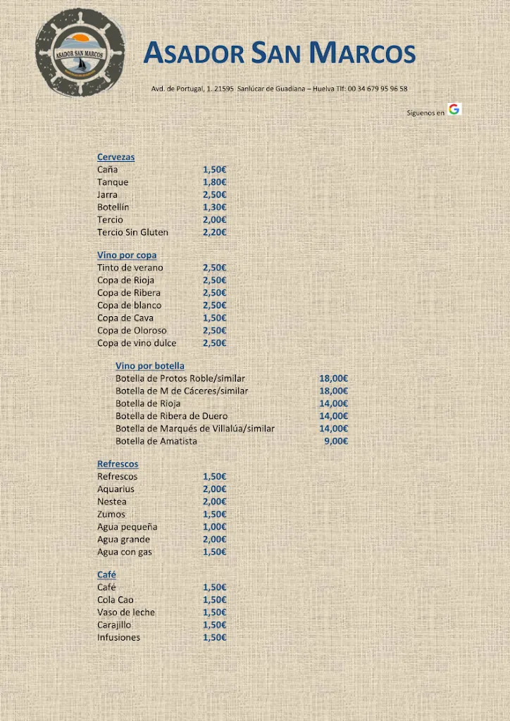 Menu_Bar Restaurante Asador Nuevo San Marcos_Sanlúcar de Guadiana_image_1