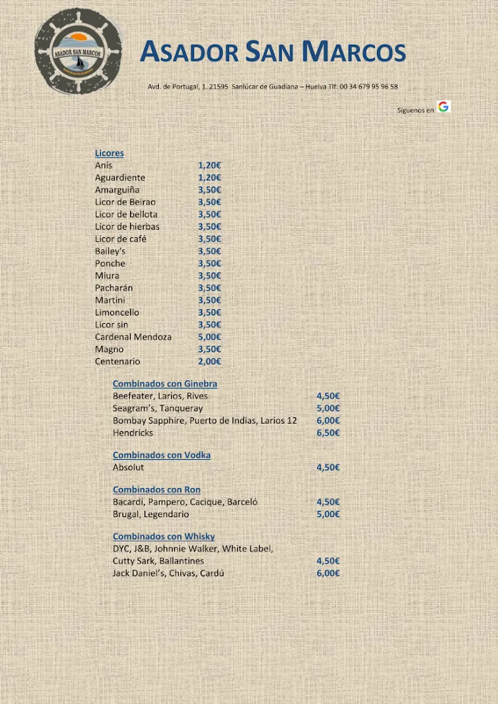 Menu_Bar Restaurante Asador Nuevo San Marcos_Sanlúcar de Guadiana_image_2