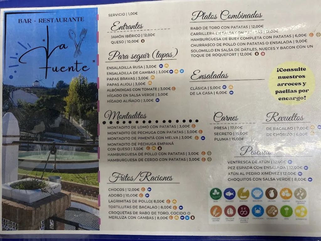 Menu_Bar Restaurante La Fuente_Sanlúcar de Guadiana_image_4