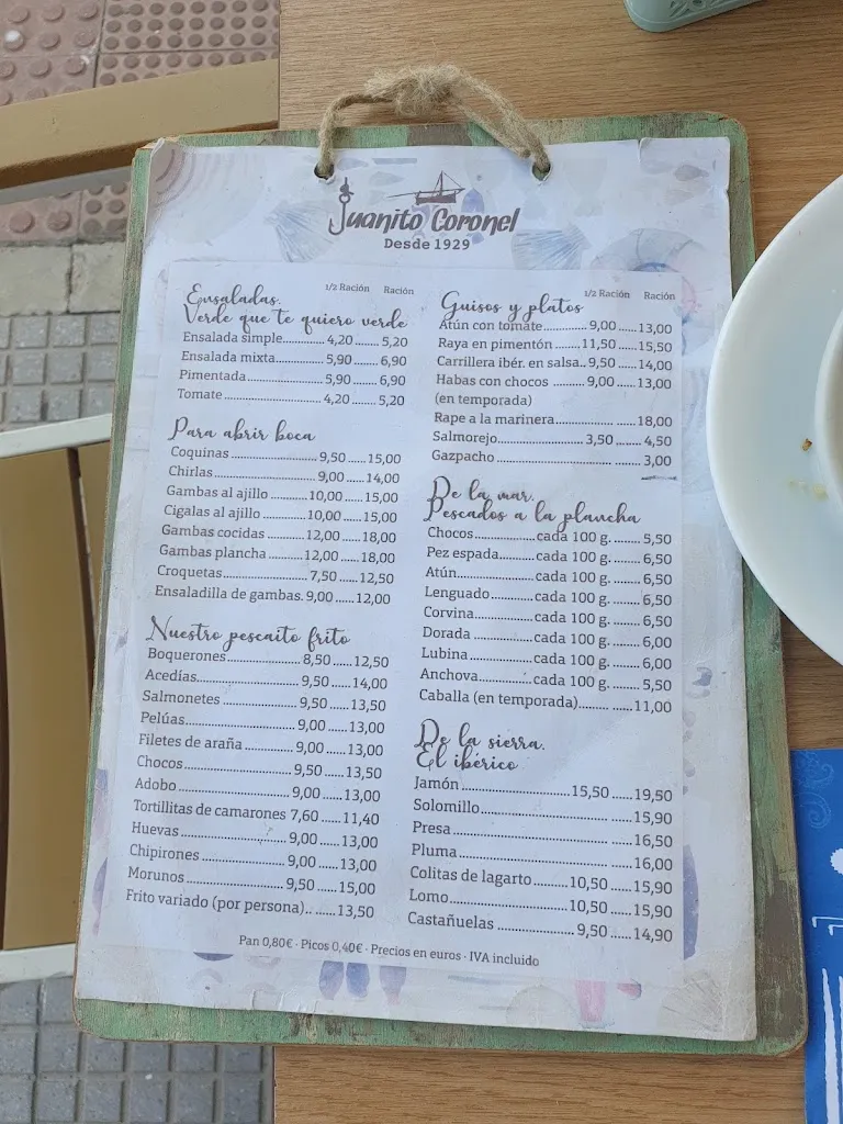 Menu_Bar Juanito Coronel_Punta Umbría_image_1