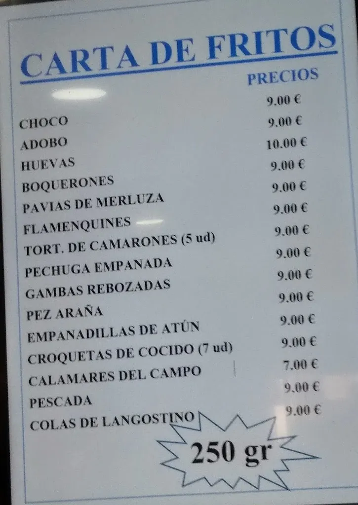 Menu_Los Caracoles_Punta Umbría_immagine_3
