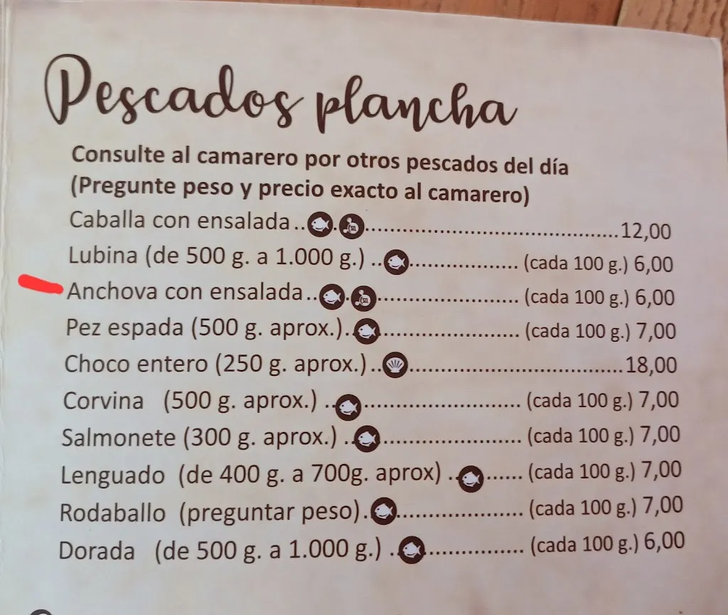 Menu_Bar Grego_Punta Umbría_immagine_1