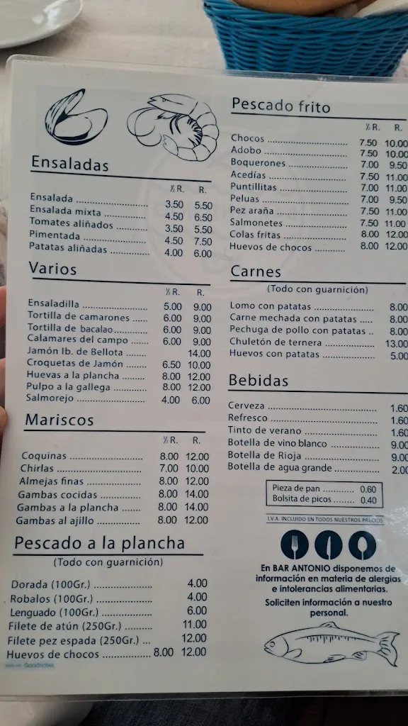 Menu_Bar Antonio_Punta Umbría_image_4