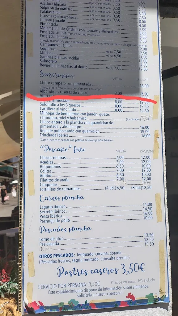Menu_Restaurante Bar de tapas El Arriate_Punta Umbría_image_1