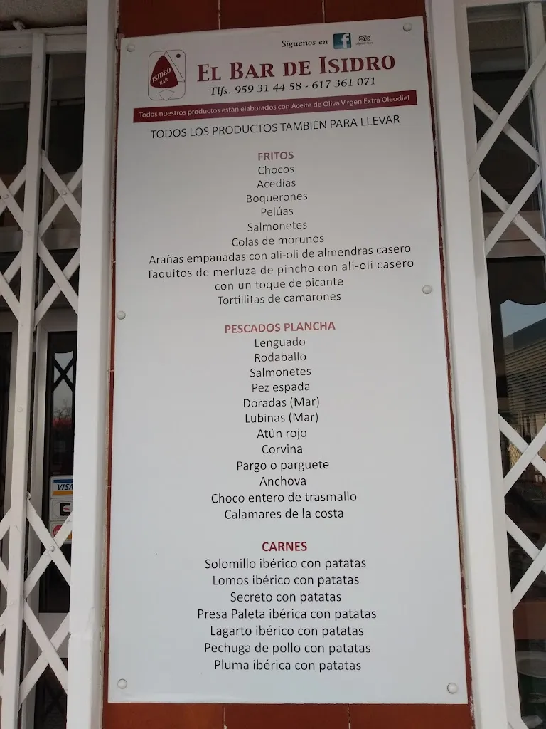 Menu_El Bar de Isidro_Punta Umbría_image_4