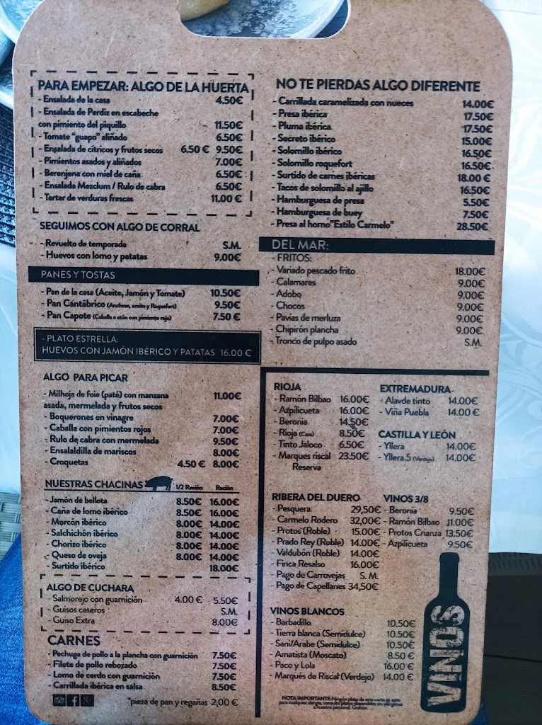 Menu_Restaurante Carmelo_Santa Olalla del Cala_image_3