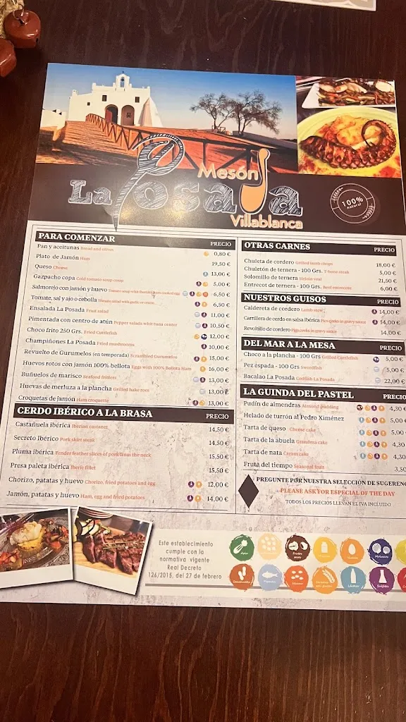 Menu_Mesón La Posada Villablanca_Villablanca_image_1