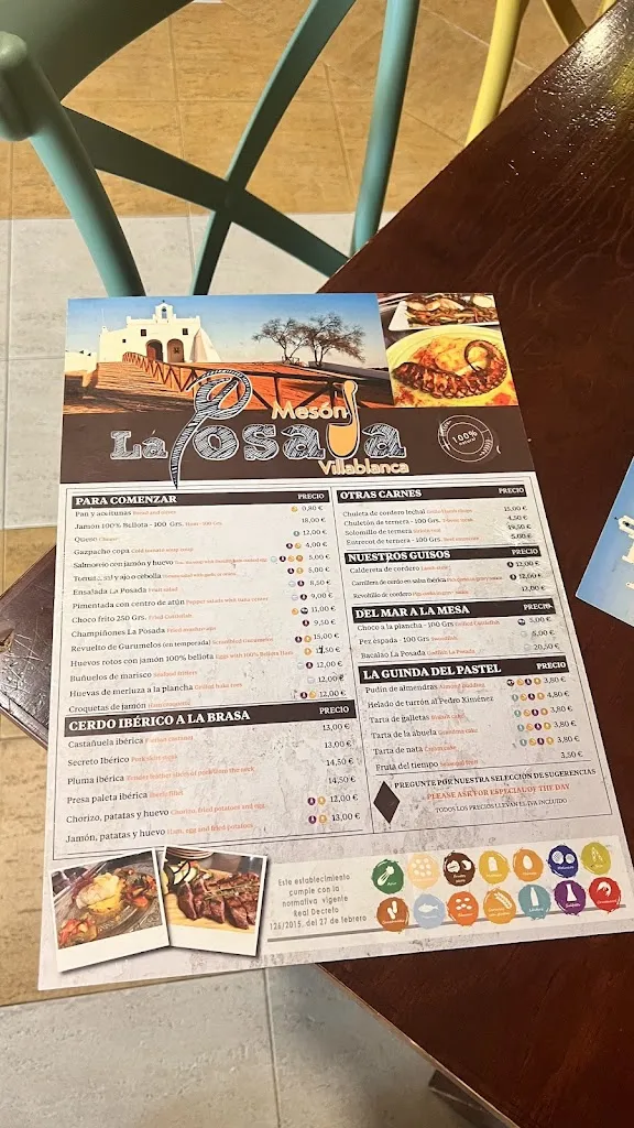 Menu_Mesón La Posada Villablanca_Villablanca_image_2