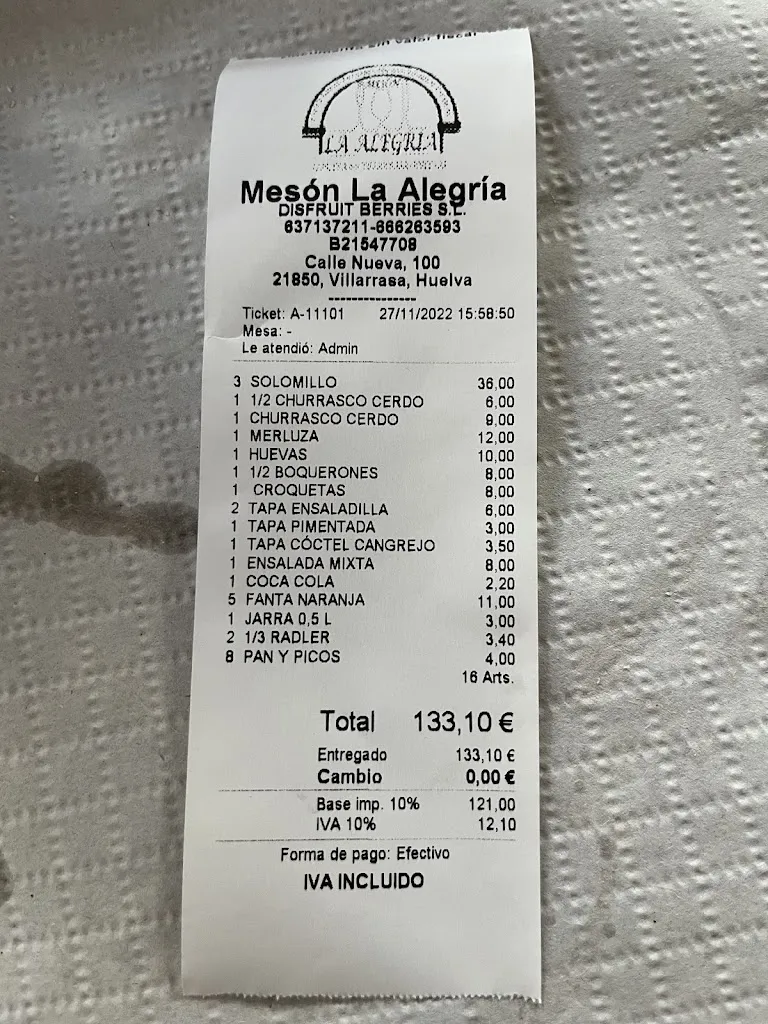 mariam muñoz_Mesón La Alegría_Villarrasa_review