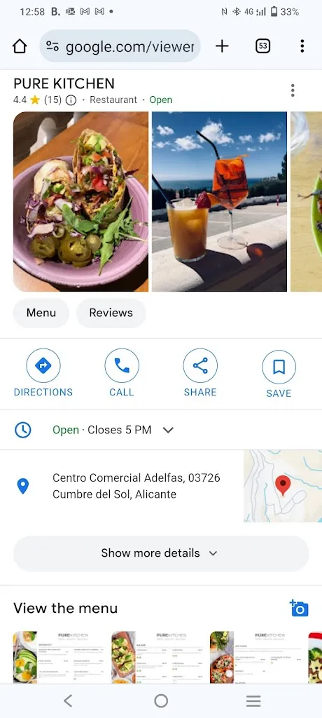 phyllis crinnion_PURE KITCHEN_Benitachell/Poble Nou de Benitatxell el_review