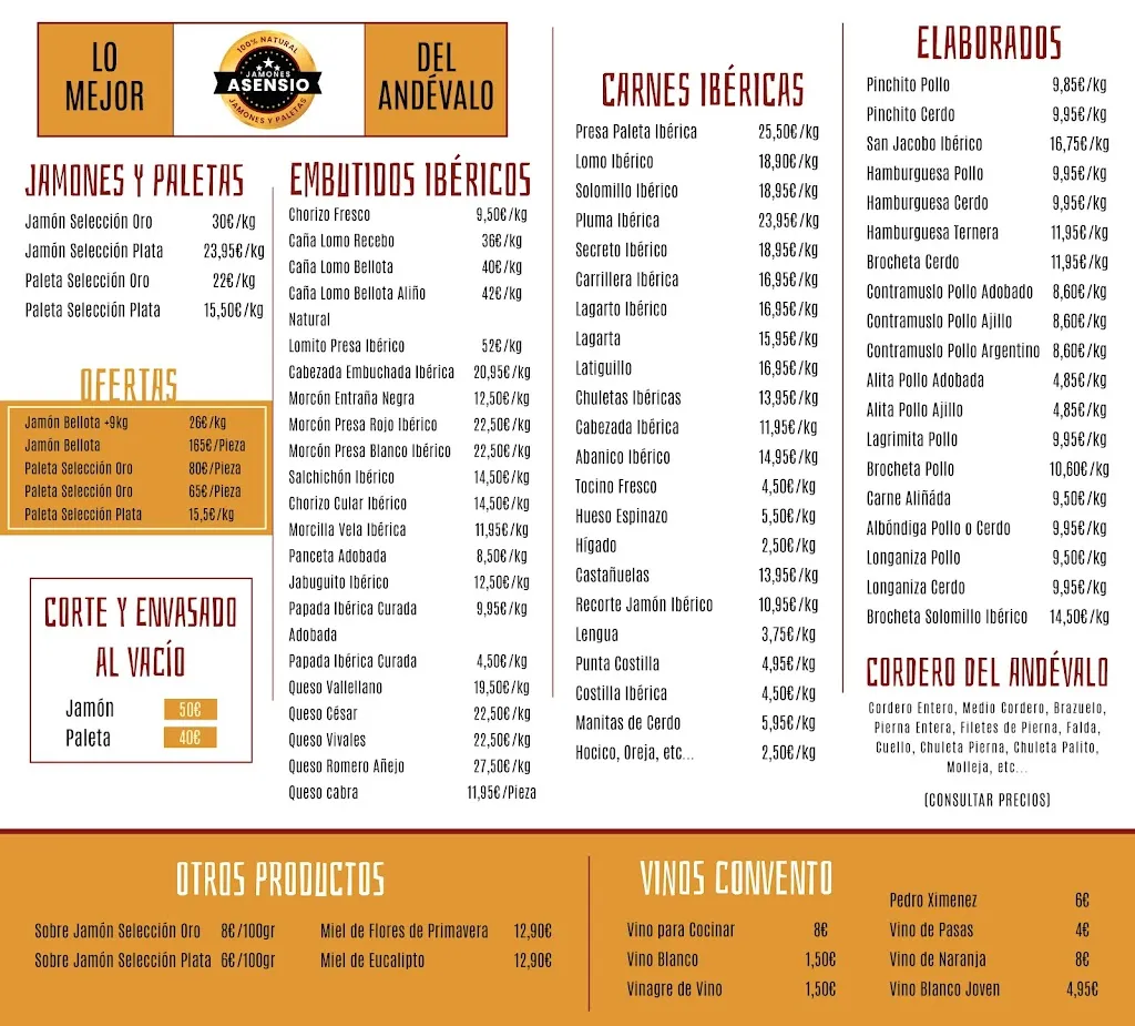 Menu_Jamones Asensio - Jamones y carnes del Andévalo de Huelva_Villanueva de los Castillejos_image_1
