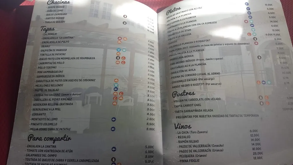 Menu_Bar La Cantina Tapas_Villanueva de los Castillejos_image_1