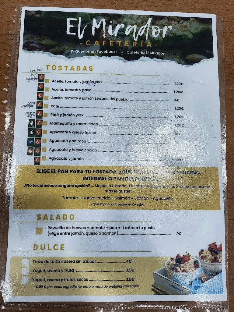 Menu_Bar Terraza El Mirador_Villanueva de los Castillejos_immagine_2