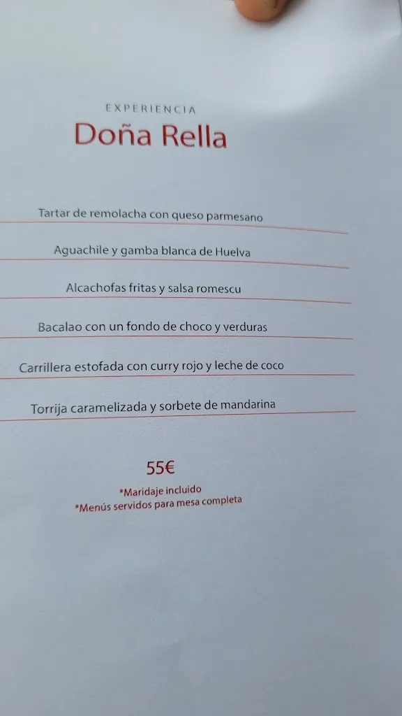 Menu_Restaurante Casa Dirección_Valverde del Camino_image_1