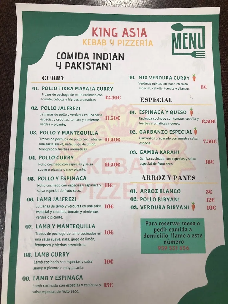 Menu_King Asia Kebab Valverde del camino_Valverde del Camino_image_1
