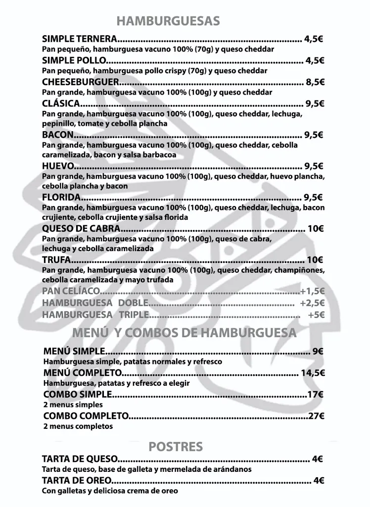 Menu_Bar Hamburguesería Florida_Valverde del Camino_image_1