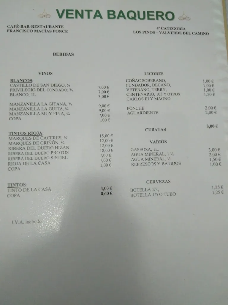 Menu_Venta Vaquero_Valverde del Camino_image_1