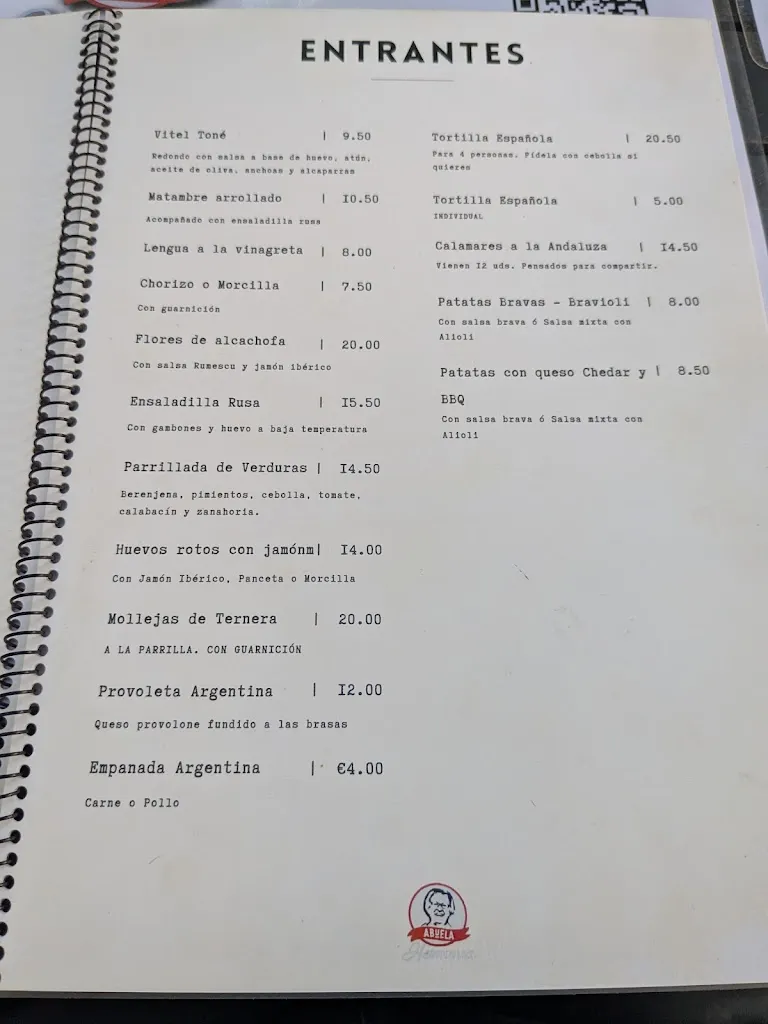 Menu_Abuela Herminia - Parrilla y Paellas_Albero Alto_image_1