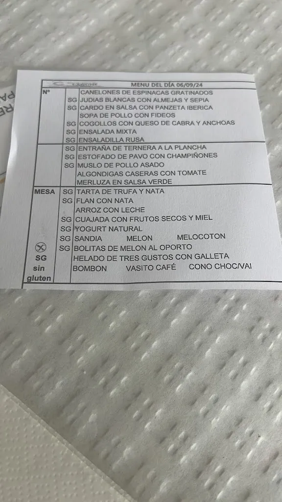 Menu_Bar-Restaurante Canuhe_Alcalá de Gurrea_image_1