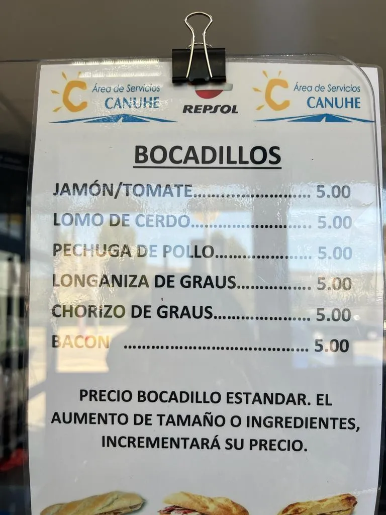 Menu_Bar-Restaurante Canuhe_Alcalá de Gurrea_image_2