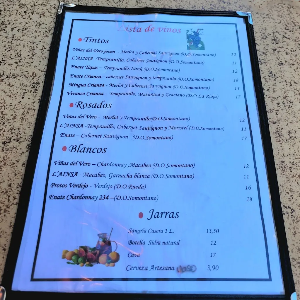 Menu_Bar Tapas L'alfil_Aínsa-Sobrarbe_image_1