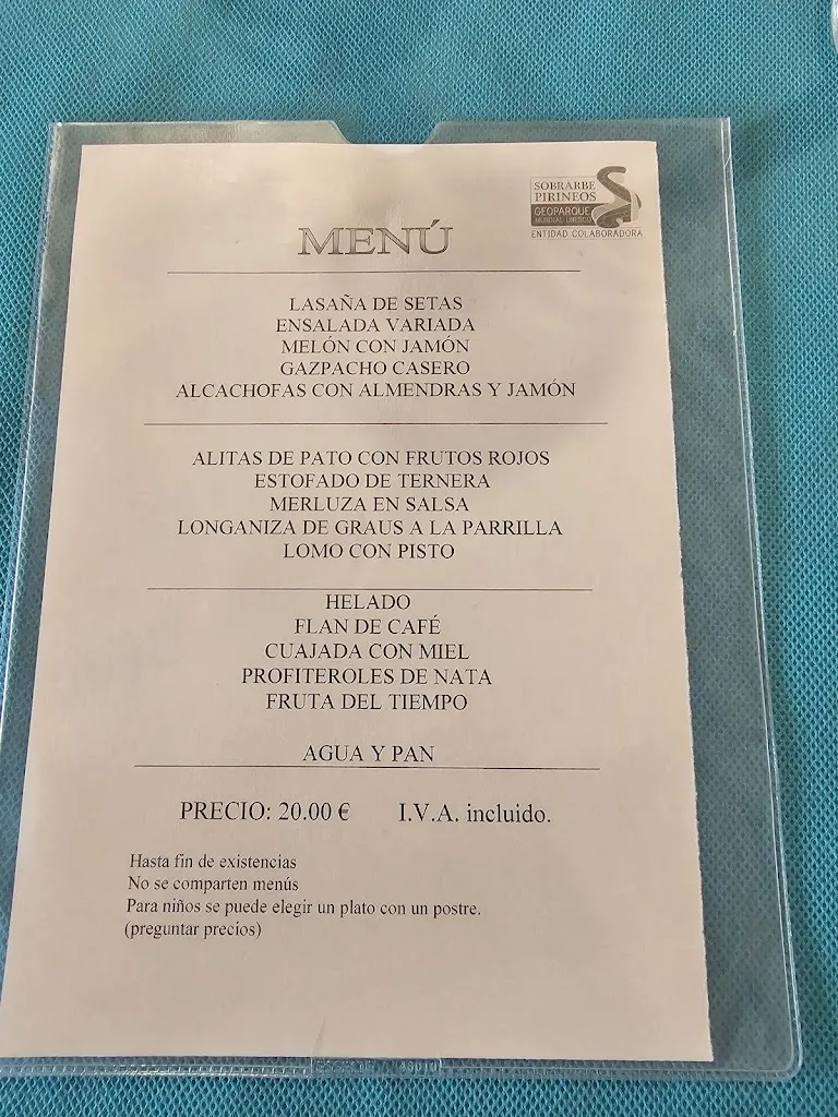Menu_Bar Restaurante Fes_Aínsa-Sobrarbe_image_2