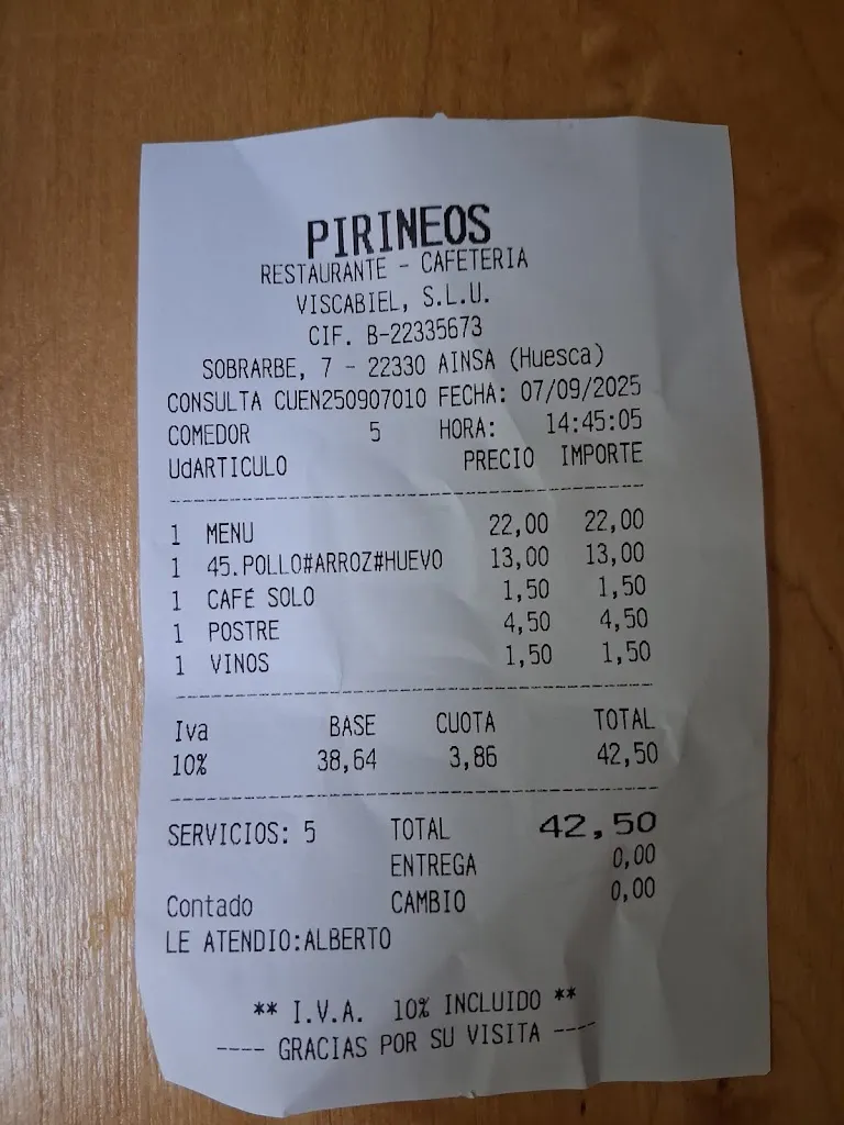 jesus_Bar Restaurante Pirineos_Aínsa-Sobrarbe_review