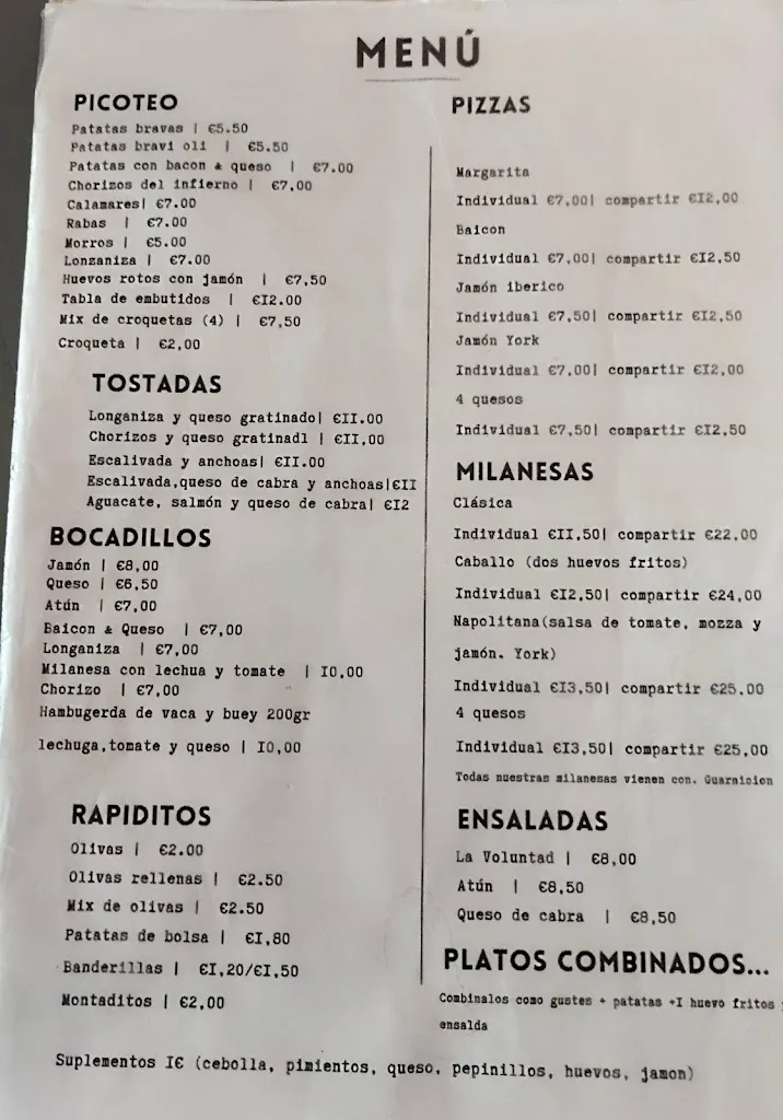 Menu_La Voluntad Bar Restaurante Aragonés Argentino_Alberuela de Tubo_image_2