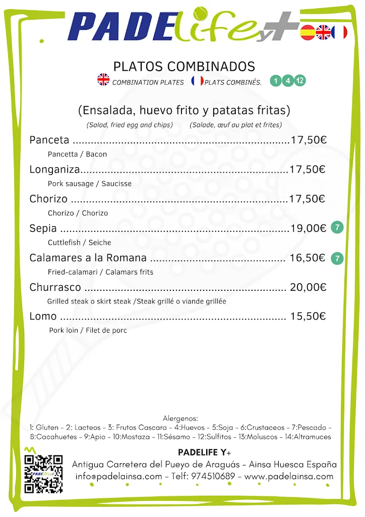 Menu_Padel Life & Mas_Aínsa_immagine_3