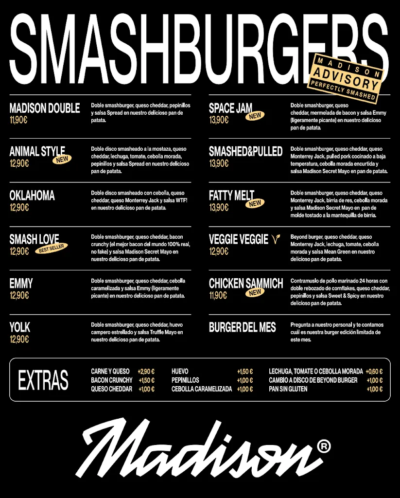 Menu_MADISON Smashburgers | Hamburguesas Zaragoza_Almozara_immagine_2
