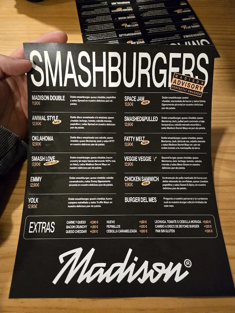 Menu_MADISON Smashburgers | Hamburguesas Zaragoza_Almozara_immagine_3