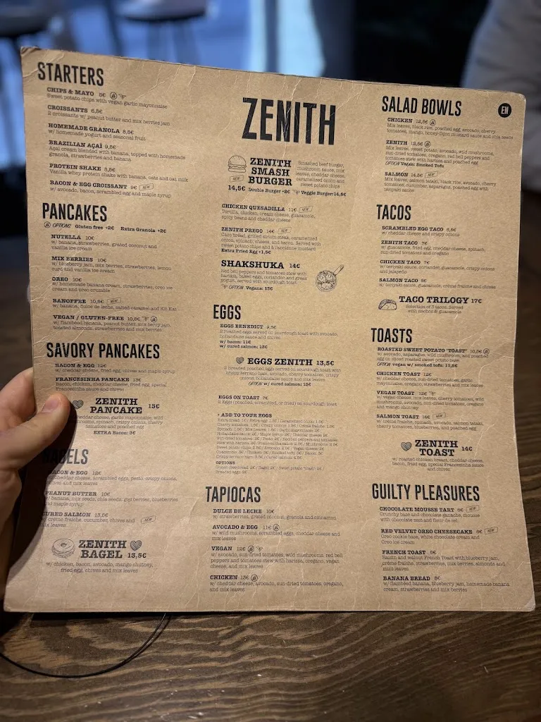 Menu_Zenith Madrid - Calle Desengaño_Arén_image_1