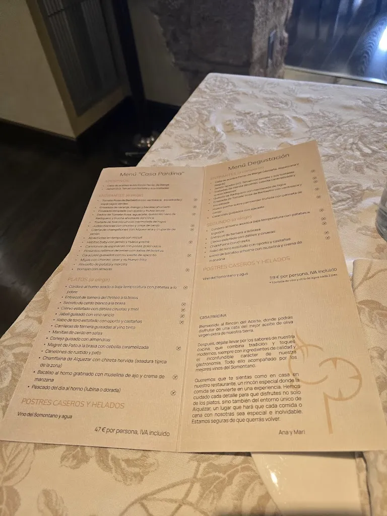 Menu_Casa Pardina | Restaurante Alquézar_Alquézar_image_2