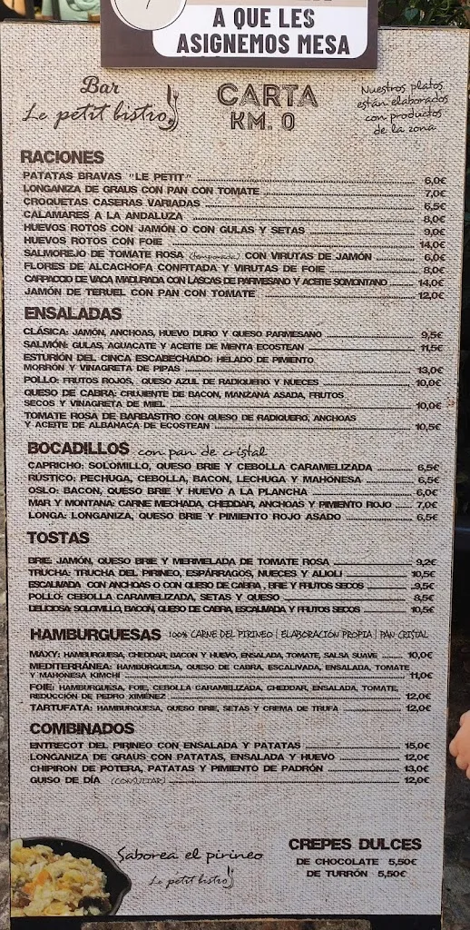 Menu_Restaurante Bar Le Petit Bistro | Alquézar_Alquézar_image_3