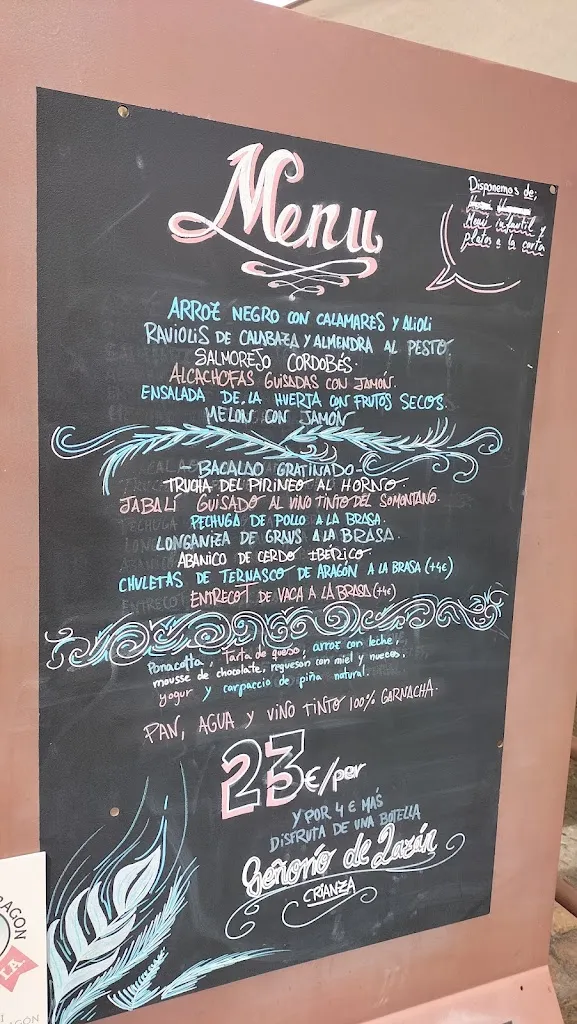 Menu_Brasería Mesón del Vero | Alquézar_Alquézar_image_4