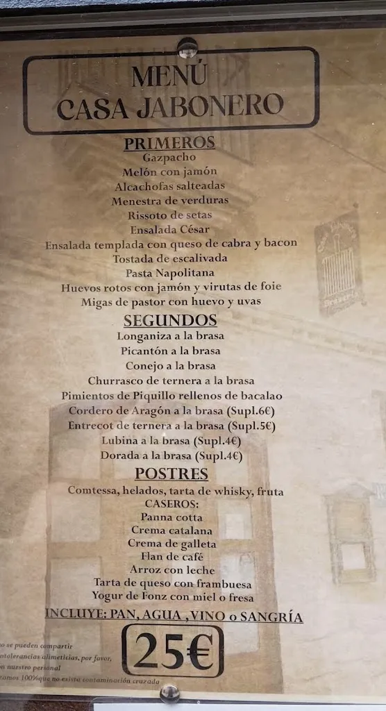 Menu_Casa Jabonero_Alquézar_image_1