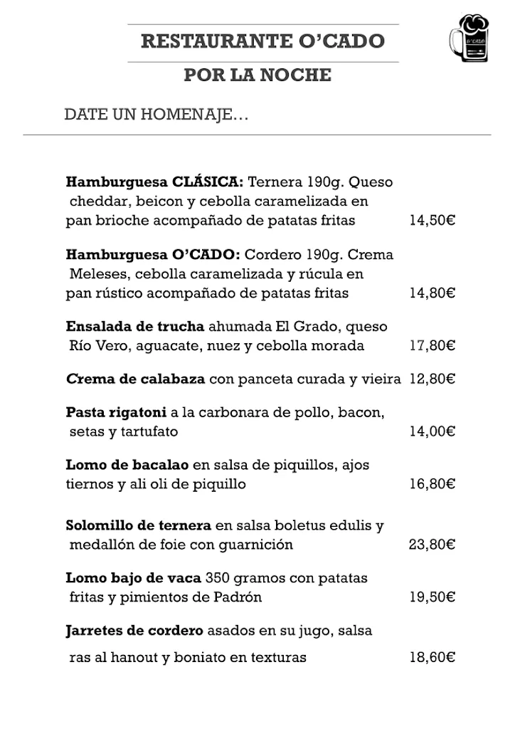Menu_O'cado | Alquézar_Alquézar_image_1