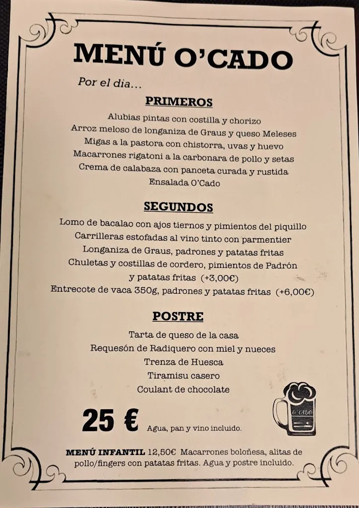 Menu_O'cado | Alquézar_Alquézar_image_3