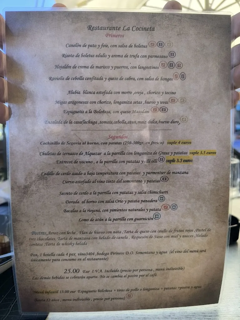 Menu_Bar Restaurante el Mirador de Alquézar_Alquézar_image_3