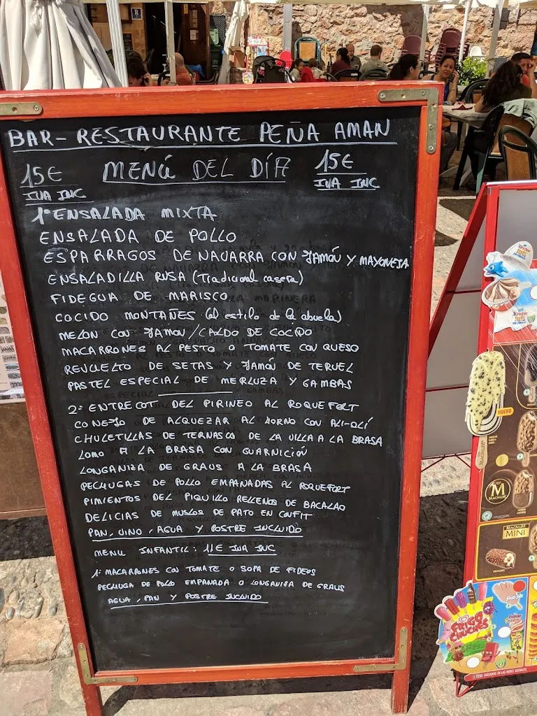 Menu_Restaurante Peña Amán | Alquézar_Alquézar_image_2