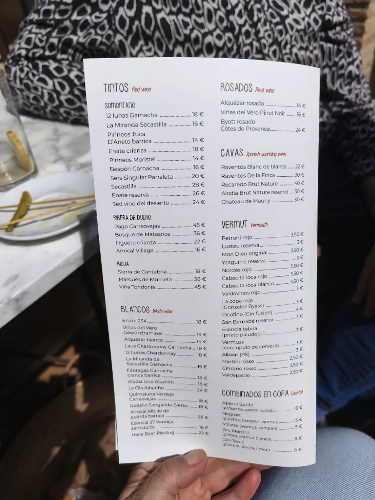 Menu_La Vermuteria | Alquézar_Alquézar_image_2